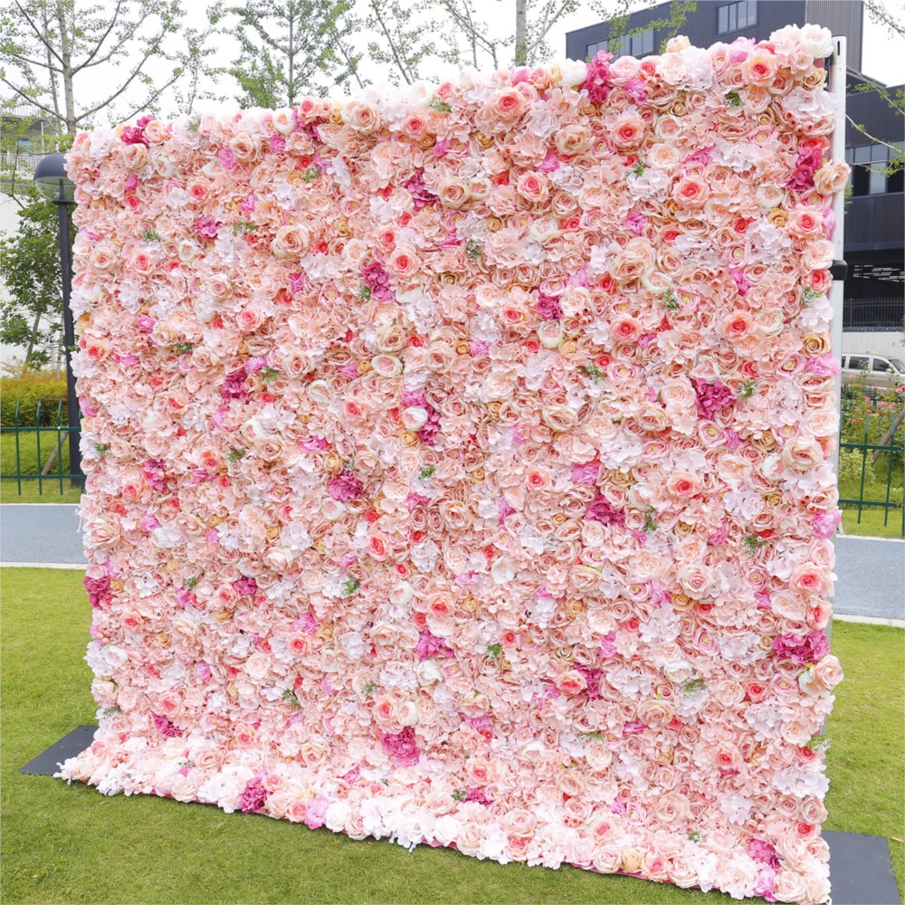 Uflower Pink Rose Hydrangea 5D - Wedding Backdrop Curtain review and price