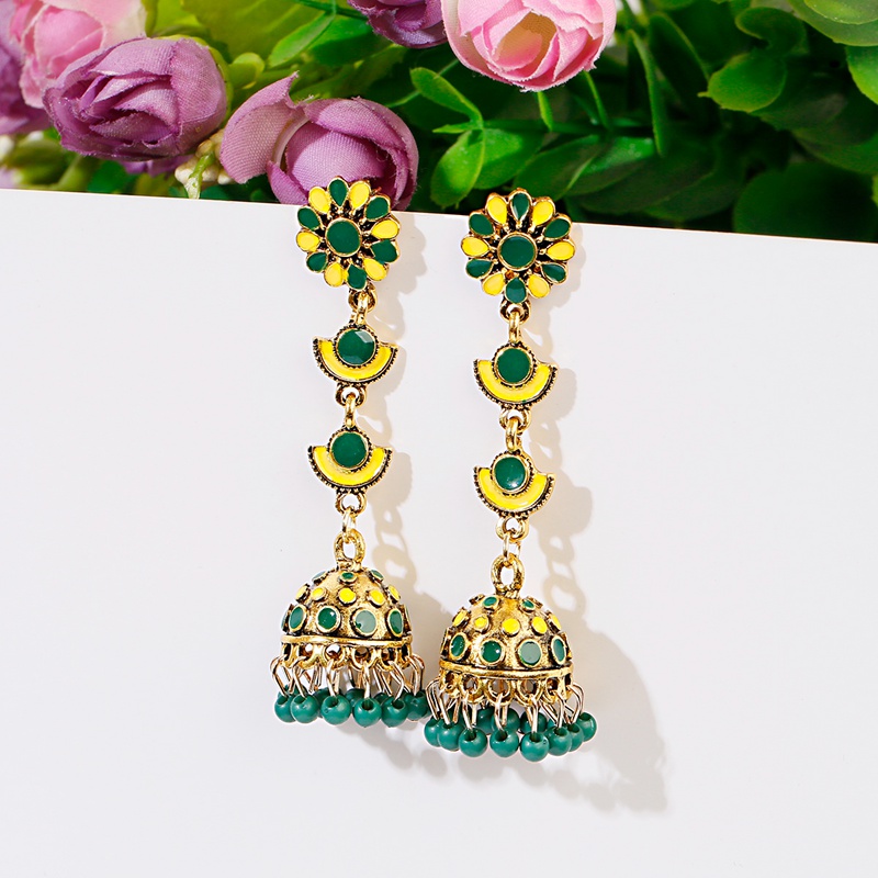 Ethnic Long Pink Flower Jhumka - Indian Wedding Supply review and price