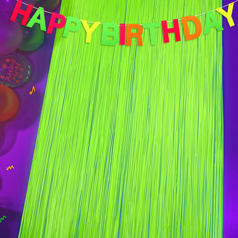 Glow Party Neon Foil Fringe Cu - Wedding Backdrop Curtain review and price