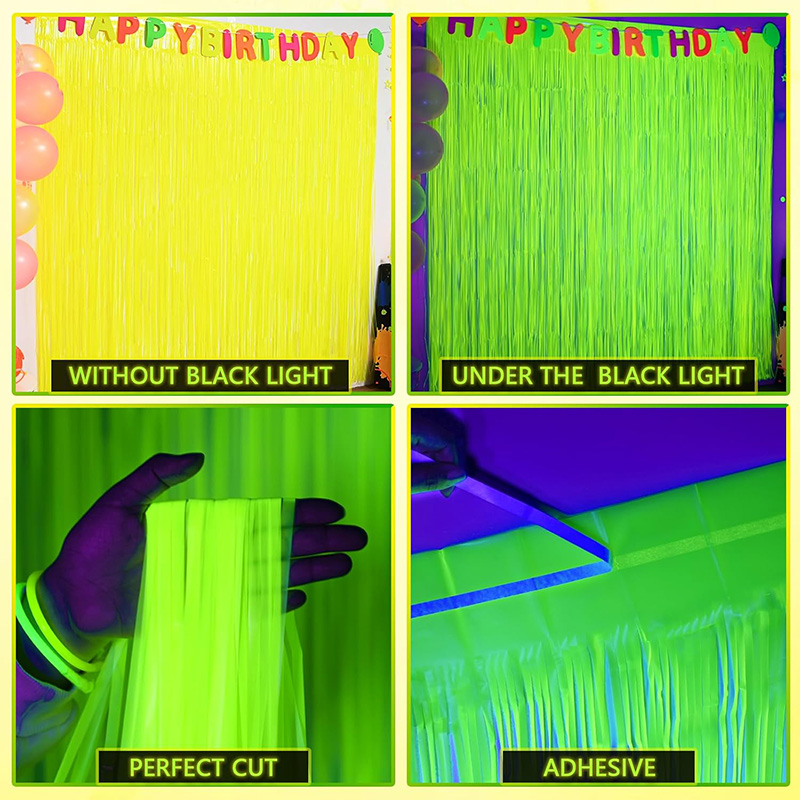 Glow Party Neon Foil Fringe Cu - Wedding Backdrop Curtain review and price