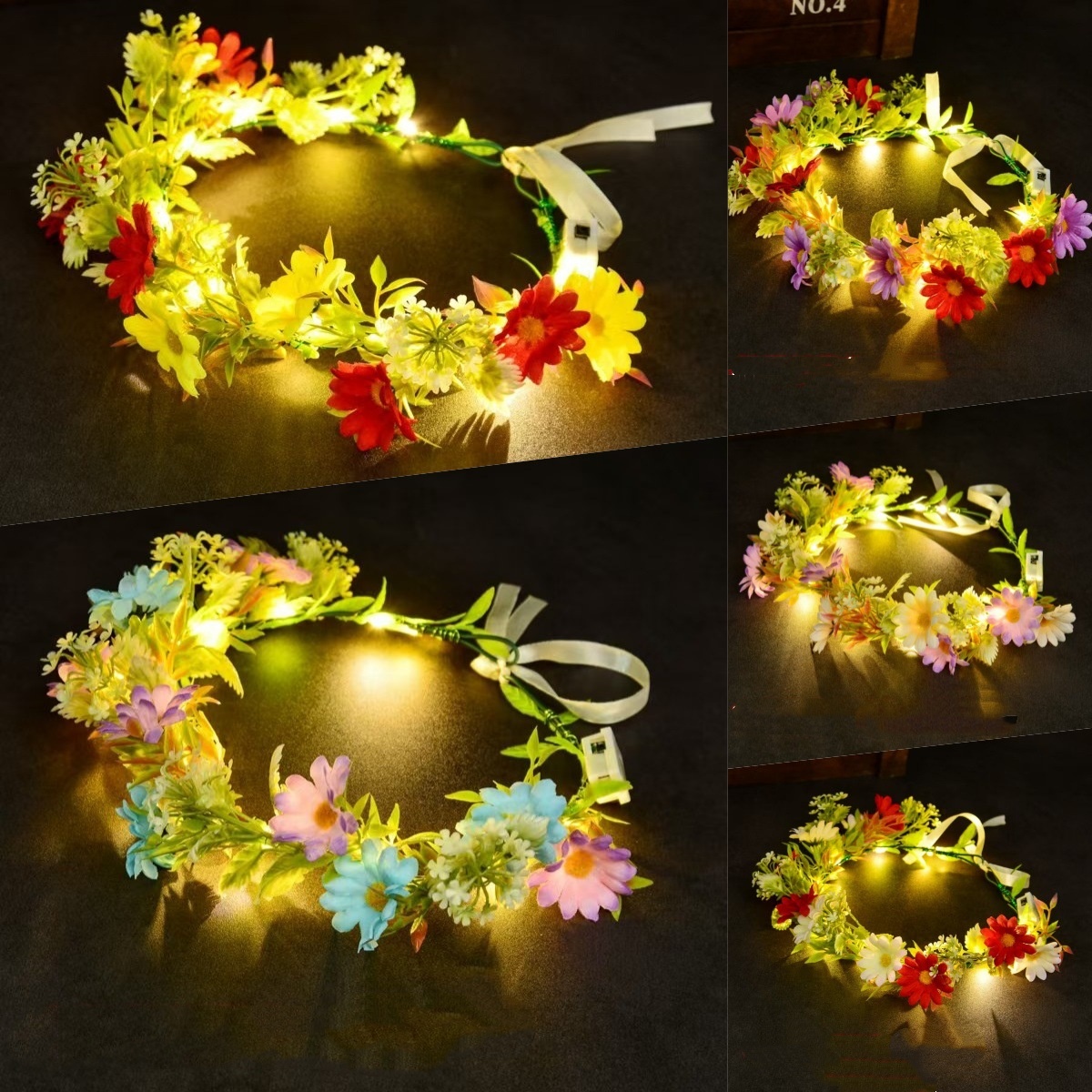 LED Light Up Flower Crown Head - Wedding Arch Flower review and price