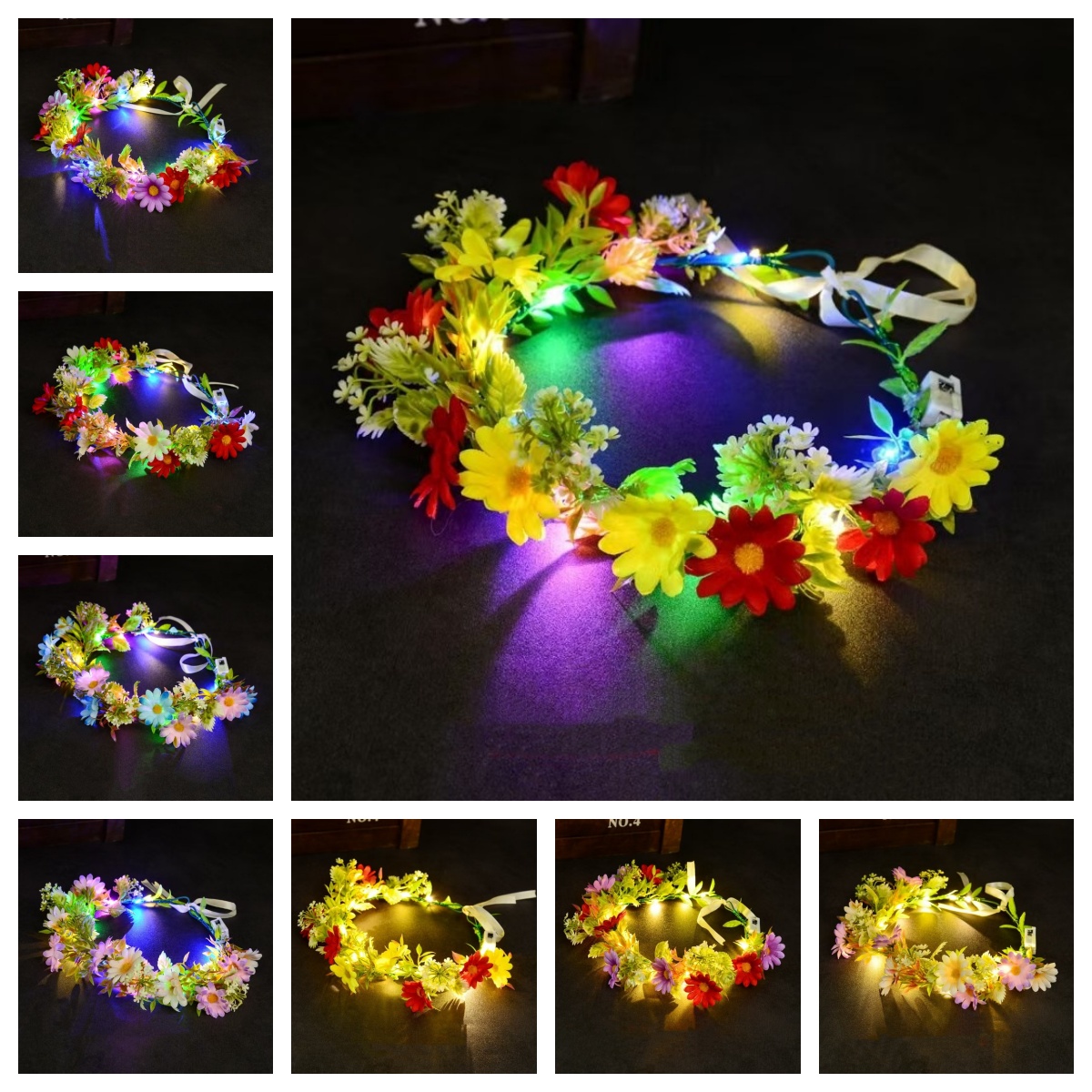 LED Light Up Flower Crown Head - Wedding Arch Flower review and price