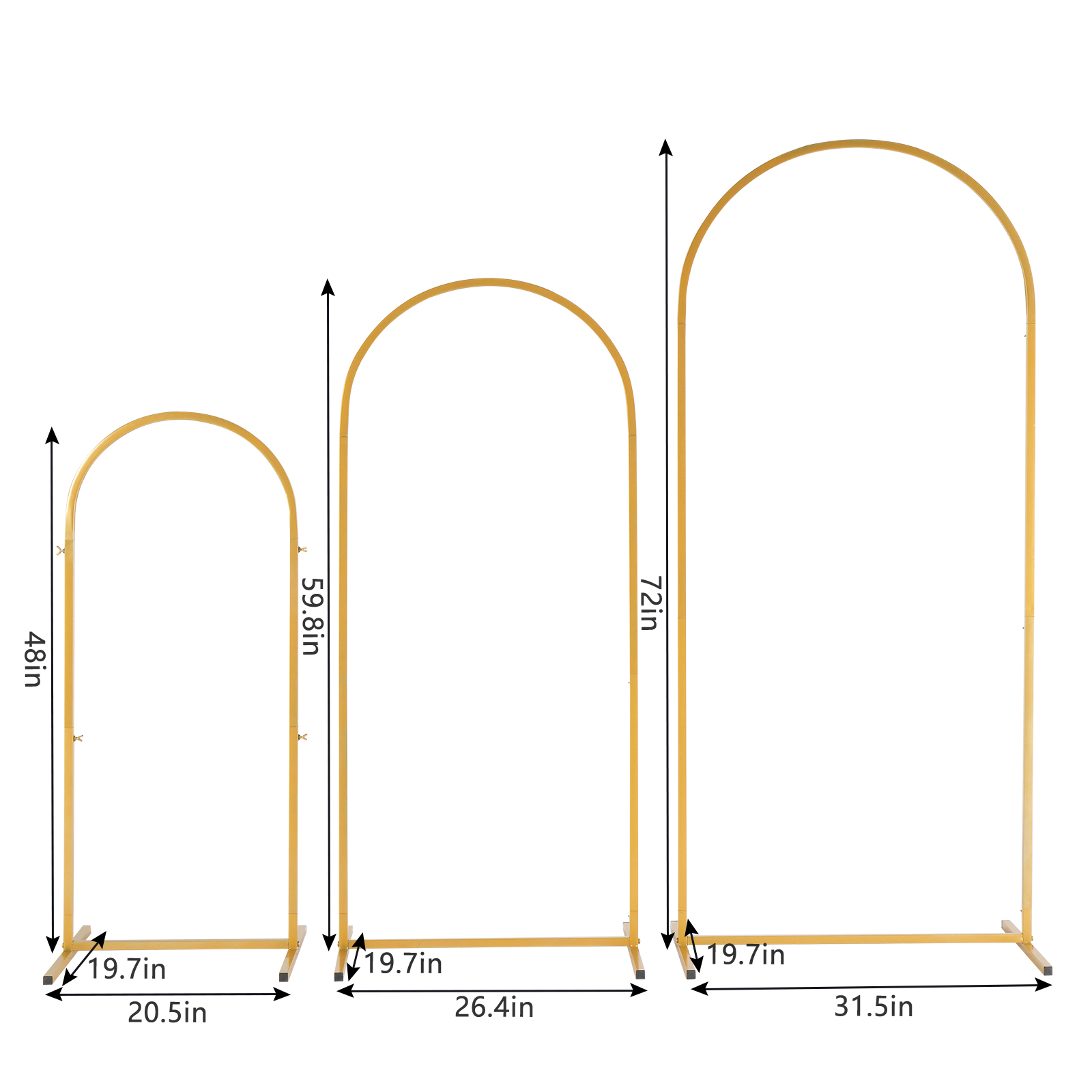 3Pack Golden Metal Arch Kits,  - Wedding Balloon Arch review and price