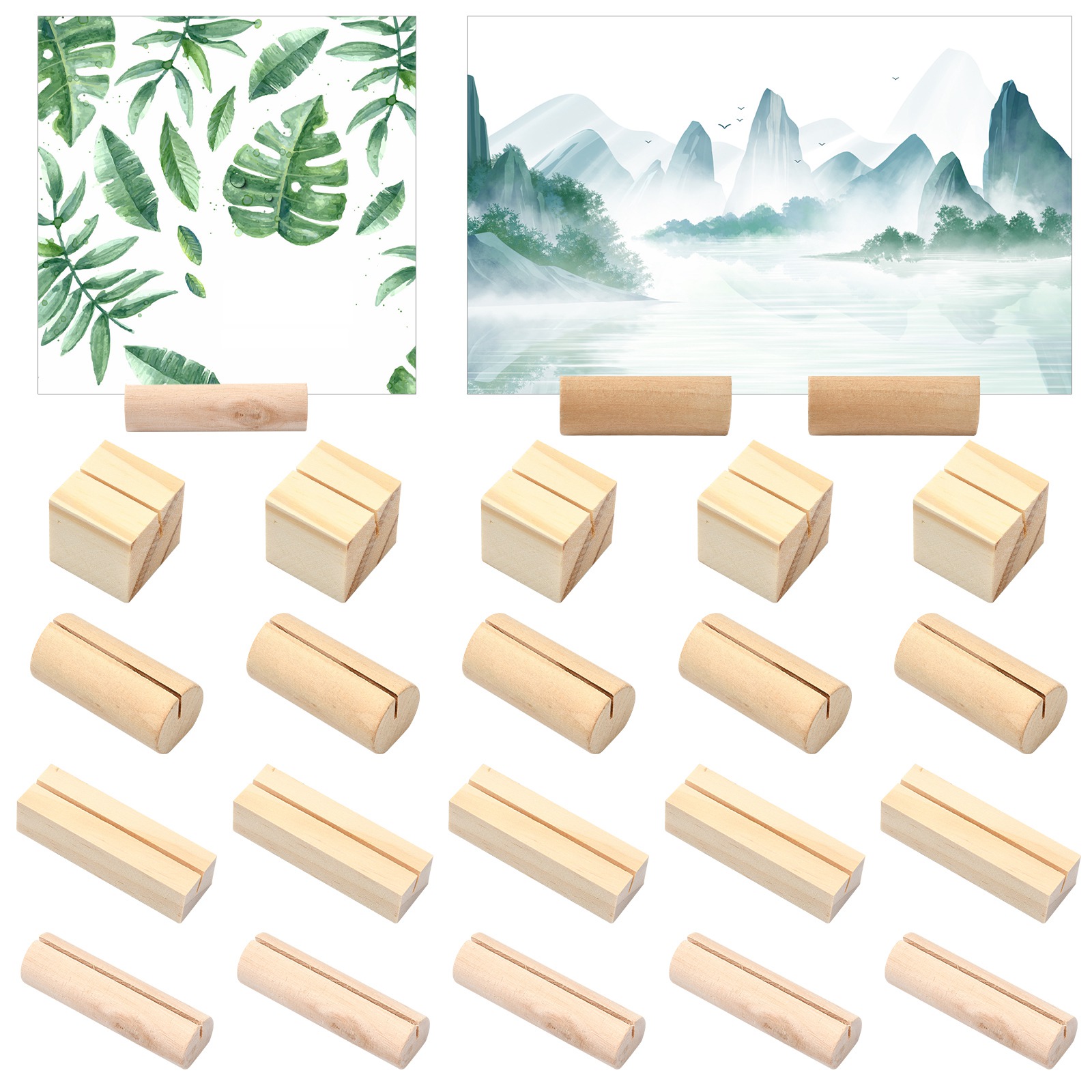 20Pcs 4 Styles Wooden Place Ca - Place Card Holder review and price