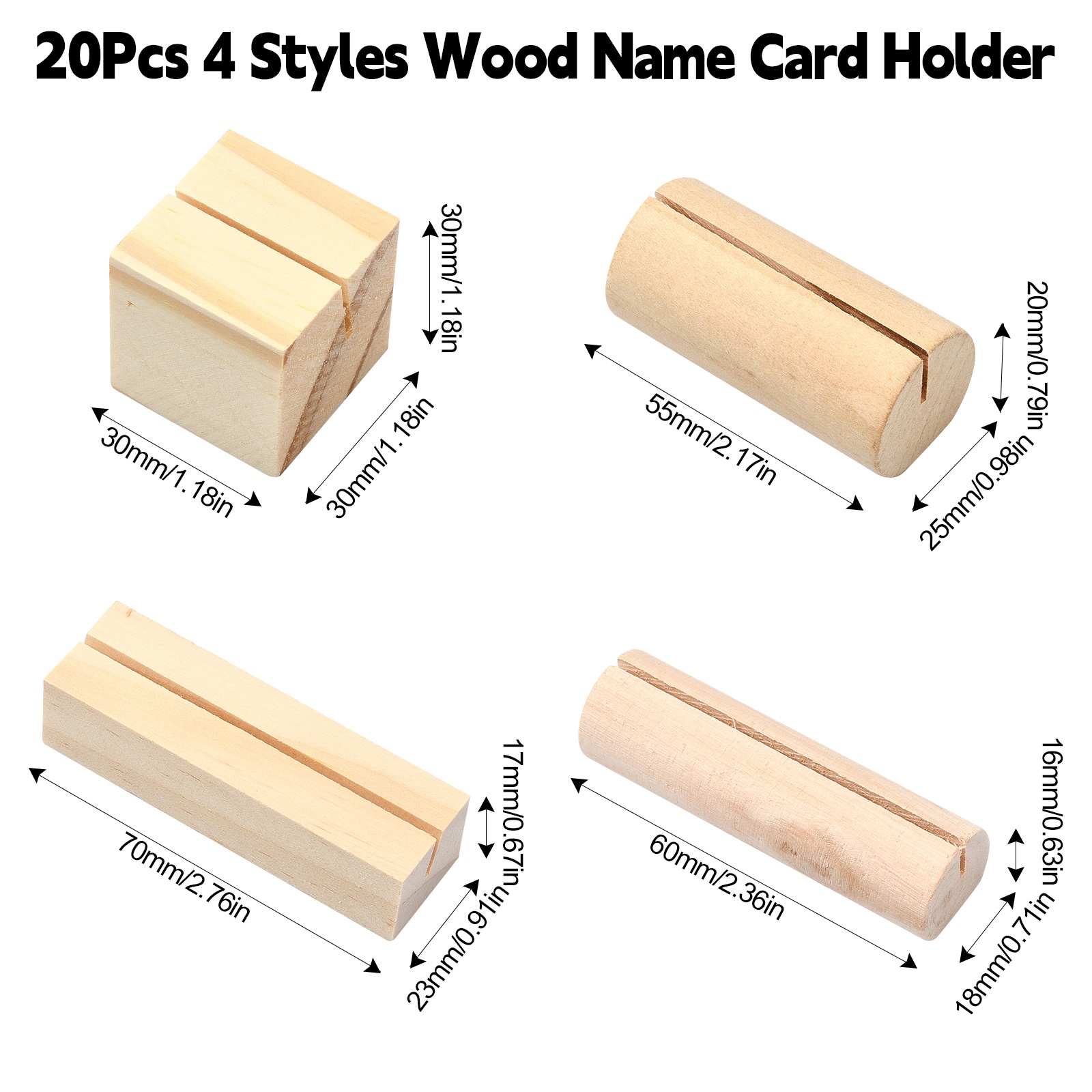 20Pcs 4 Styles Wooden Place Ca - Place Card Holder review and price